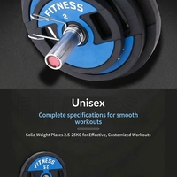 Disques de musculation à trous larges en fonte de couleur personnalisée, revêtement caoutchouc, écologiques, durables, antidérapants, pour salle de sport commerciale