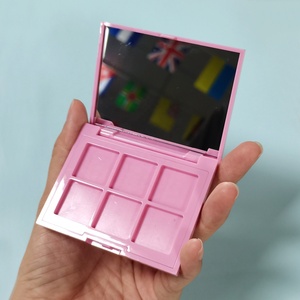 บรรจุภัณฑ์บลัชออนแบบใช้ซ้ำได้หลายสี บรรจุภัณฑ์อายแชโดว์สีชมพู 6 สี พาเลทอายแชโดว์เปล่าพร้อมกระจก - Product Image 5