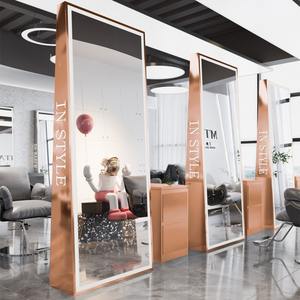 Miroir <span class=keywords><strong>de</strong></span> sol pleine longueur Art Déco <span class=keywords><strong>de</strong></span> qualité supérieure 2026 pour <span class=keywords><strong>salon</strong></span> <span class=keywords><strong>de</strong></span> <span class=keywords><strong>coiffure</strong></span>, grand miroir en verre pour maquillage et beauté - Product Image 4