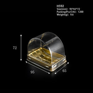 กล่องบรรจุภัณฑ์พลาสติก PET ปรับแต่งได้สำหรับใช้ในอุตสาหกรรมอาหารและพิซซ่าม้วนขนมปังสวิส - Product Image 4