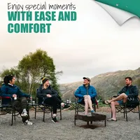 Chaise de directeur de camping surdimensionnée Lot de 2 chaises de pelouse pliantes portables pour adultes robustes avec table d'appoint Chaises de camp pliables