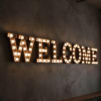 Fournitures de bureau, décoration, ampoules LED, lettres et chiffres en néon 3D pour mariage, lettres lumineuses en métal de 3 pieds et 4 pieds