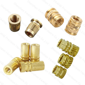 אומי הזרקה מחורצים מפליז ופלדת אל-חלד עם הברגה, בעלי שיניים, לחלקי פלסטיק (M2-M8) - Product Image 5