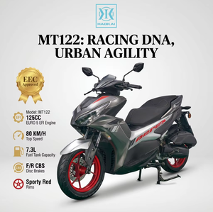 <span class=keywords><strong>Scooter</strong></span> à essence homologué pour la route EURO 5 ECU FEITE EFI 125cc pour adultes, moteur 4 temps, 80 km/h, freins CBS - Product Image 1