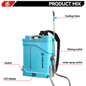 Pulvérisateur électrique ONEVAN 20L, agricole, sans fil, haute capacité, pistolet d'irrigation pour jardin, pulvérisateur à dos, outil compatible <span class=keywords><strong>Makita</strong></span> <span class=keywords><strong>18V</strong></span> - Product Image 2