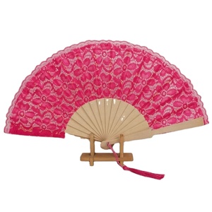 Abanicos Plegables de Madera de 23 cm al por Mayor, Recuerdo, Regalo, Invitación de Boda, Abanicos de Encaje para Baile, Fiesta y Eventos - Product Image 4