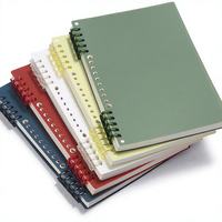 Carnet à spirales A5 personnalisable et minimaliste en PP, avec couverture détachable et prise en main confortable, papeterie pour étudiants