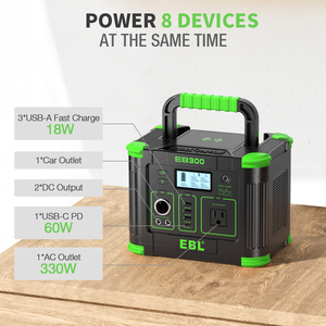 Générateur solaire EBL 300W, stockage d'énergie, alimentation portable, banques d'alimentation AC, 78000mah, station d'alimentation pour l'extérieur - Product Image 3