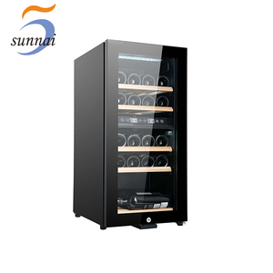 Petit réfrigérateur autoportant à champagne de 24 bouteilles Vente en gros Refroidisseur à vin à <span class=keywords><strong>deux</strong></span> zones - Product Image 1