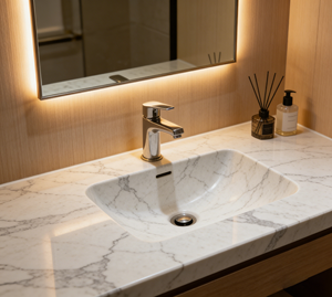 Composant en quartz blanc Willow, étanche et durable, design moderne et écologique pour plan de travail de cuisine et usage hôtelier - Product Image 5