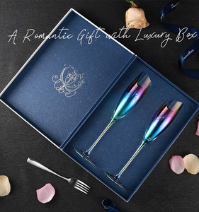 Flûtes à Champagne scintillantes en <span class=keywords><strong>cristal</strong></span> irisé, tige inclinée à la main, avec Design en diamant pour cadeaux de mariage, 4 pièces - Product Image 6