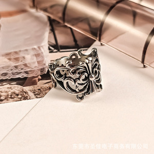 Retro Style <b>Titanium</b> Steel <b>Ring</b> Butterfly Shape Women's Jewelry Gift SA357 - Product Image 1