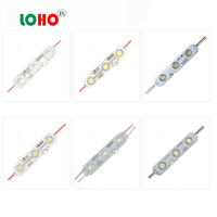 Module LED RGB dimmable LOHO 5730 2835 SMD IP67 3 pièces haute luminosité CRI85 avec lentille 12V-24V DC pour extérieur, garantie 3 ans