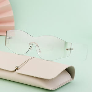 Lunettes de soleil sur mesure de style européen et américain pour hommes, verres polarisés UV400 en PC, style Instagram, avec étui - Product Image 2