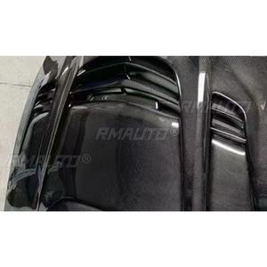 Cubierta de motor con apariencia de fibra de carbono real para Infiniti Q50 2014-2018, kit de carrocería, accesorios para automóvil - Product Image 5