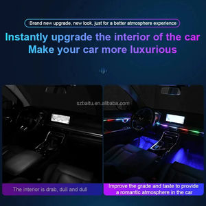 Haute qualité CarInterior Ambient LED Strip Light APP Music Control Lampes d'ambiance Lumière intérieure Éclairage ambiant Voiture - Product Image 4