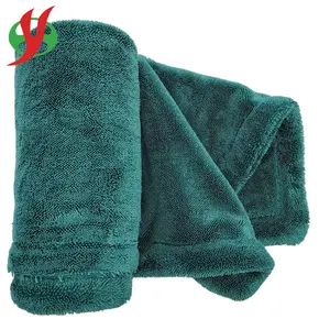 Double Sided Edgeless Two Colors 50x60cm 60x90cm Car Twist Loop Towel Multipurpose Plush Microfiber Cleaning Cloth Towel