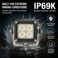 Lampe de travail LED 40W pour excavatrice, chargeuse, bulldozer, engins de construction 12V 24V