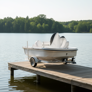 Supports marins en acier doublement résistant à la rouille, pour couverture en PVC de 60 pouces, ensemble de guides en 2 parties pour remorque de ski nautique, voilier, bateau, embarcation - Product Image 2