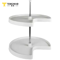 Panier à tiroirs moderne 270 degrés PP Magic Corner 2 panier rotatif de cuisine en plastique