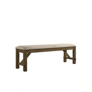 Banco de comedor tapizado en tela y madera Raven, elegante mueble para comedor - Product Image 1