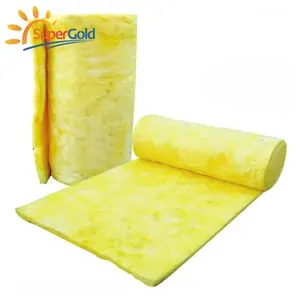 SuperGold roofing thermal insulation materials ce certification glasswool 16kg/m3 glass wool blanket
