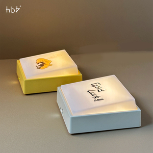 Новый рисунок с индивидуальным принтом светодиодный ночник милый кот Магнитный притяжение настенный светильник перезаряжаемый ночник для комнаты - Product Image 6