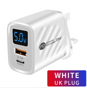 Cargador digital USB + 2. 2 A, cargador 5V2.4A, estándar europeo, estándar de EE. UU., estándar británico, cabezal de carga para teléfono móvil, PD + EE. UU. B - Product Image 5