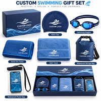 Coffret Cadeau de Natation Personnalisé avec Logo pour Équipes de Natation – Comprend Lunettes de Natation, Bonnet de Bain, Serviette, Sac Étanche, Pochette Téléphone, Kit Sport Plage