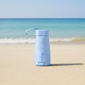 Sombrillas de Protección Solar UV con Estuche, Mini Sombrilla Cápsula para Mujer, Sombrilla de Bolsillo Portátil para Niñas, Sombrilla Plegable de 6 Pliegues - Product Image 3
