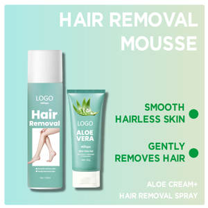 Ensemble Crème et Spray Personnalisé avec Logo 60g 150ml Aloe Vera Hydratant Doux pour l'<span class=keywords><strong>Épilation</strong></span> et le Nettoyage Corporel - Product Image 2