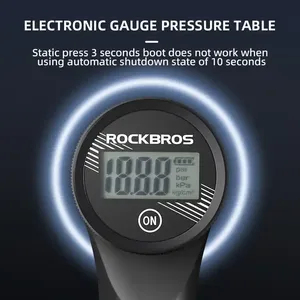Bomba de Ar Manual ROCKBROS com Manômetro Bomba de Ar de Alta Pressão <span class=keywords><strong>Mini</strong></span> para Bicicleta - Product Image 3