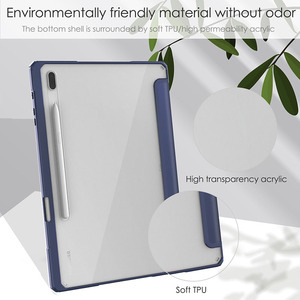 เคสหนังหรูหราใสกันกระแทกด้านหลัง,สำหรับ Samsung Galaxy Tab <span class=keywords><strong>S7</strong></span> <span class=keywords><strong>Fe</strong></span> <span class=keywords><strong>T736</strong></span>/Tab <span class=keywords><strong>S7</strong></span> Plus T970 - Product Image 2