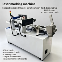 Machine de marquage laser automatique pour plastiques, marqueur multi-types avec système d'inspection visuelle pour cartes RFID intelligentes en plastique