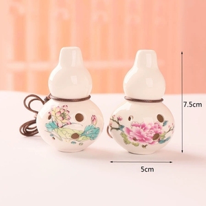 โอคาริน่าเซรามิกแบบพกพาขนาดเล็ก 6 รู รูปทรงน้ำเต้า สำหรับผู้เริ่มต้น - Product Image 2