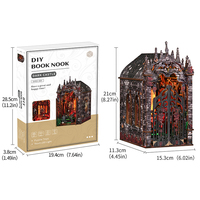 Kit de construction de maison miniature en bois 3D, style fantasy, maison de poupée moderne non finie, cadeau pour adultes, kit de loisirs créatifs