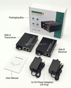 Convertisseur de média fibre optique Gigabit 1SC vers 2RJ45 + 1SC vers 1RJ45 Monomode Simplex SC 10/100/1000Mbps 3KM Paire A/B - Product Image 5