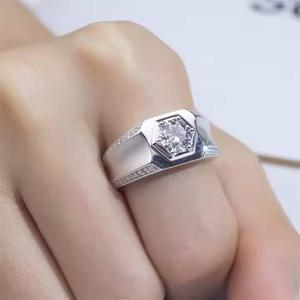 925 Sterling Silver Moissanite <b>Diamond</b> <b>Ring</b> Lab Grown <b>Diamond</b> Engagement Wedding Jewelry - Product Image 4