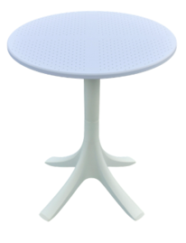 Mesa Redonda de Plástico Multicolor para Exteriores con Base de Pedestal, Muebles Duraderos para Patio, Jardín, Balcón y Comedor - Product Image 3