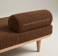 Lit orthopédique pour animaux de compagnie personnalisé, moderne, écologique, 100% coton et bois, respirant, avec coussin pour animaux âgés, utilisable toute l'année