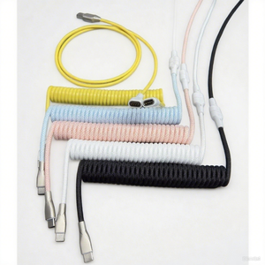 Nam châm USB sạc cáp POGO pin USB C USB-C dữ liệu dây tùy chỉnh N52 cuộn dây từ xoắn ốc xoăn mùa xuân mở rộng cuộn cáp - Product Image 2