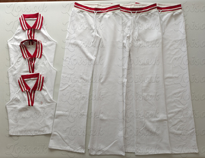 ชุดลำลองผู้หญิงสไตล์ <span class=keywords><strong>Y2K</strong></span> พร้อมโลโก้สั่งทำ ชุดเสื้อแจ็คเก็ตคอปกสีกรมท่าพร้อมโลโก้ซิลิโคน และกางเกงขายาว ชุดลำลอง 2 ชิ้น - Product Image 5