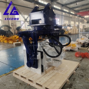Thủy lực Tấm cọc điều khiển nghiêng về phía trước 90 độ máy xúc Vibro búa với cánh tay mở rộng - Product Image 1