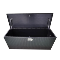 Boîte à outils de rangement en aluminium personnalisée avec deux portes latérales, boîte verrouillable pour camping-cars, caravanes, remorques et camions