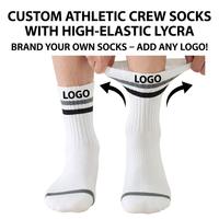 Chaussettes de sport personnalisées, créez votre propre logo, coton respirant, chaussettes de sport pour la gym, faible MOQ, vente en gros directe d'usine