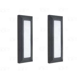 Éclairage intégré pour escaliers muraux extérieurs, lumière LED carrée longue <span class=keywords><strong>horizontale</strong></span> encastrée pour marches de terrasse de jardin - Product Image 3