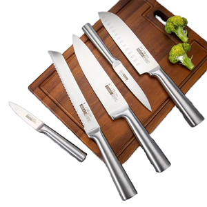 Offre Spéciale : Lot de 5 Couteaux en Acier Inoxydable avec Manche Creux – Série Complète Santoku et Utilitaire pour Cuisine, Combinaison Personnalisable Gratuite - Product Image 1