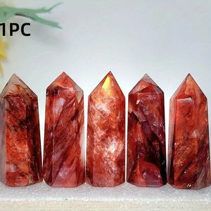 Cuarzo de Fuego Natural Pulido Estilo Bohemio al por Mayor, Piedra de Cristal Que Sera Point para Decoración del Hogar y Regalos Festivos - Product Image 1
