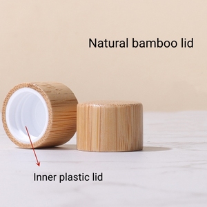 Cao cấp rỗng 10ml 30ml 50ml <span class=keywords><strong>100ml</strong></span> rõ ràng mờ tinh dầu thủy tinh mỹ phẩm chai cho dầu với nắp tre - Product Image 4