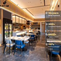 Schlüsselfertige Moderne Restaurant-Sets Umfassende All-inclusive Maßgefertigte Kommerzielle Möbel Esstisch Stuhl Komplettpakete